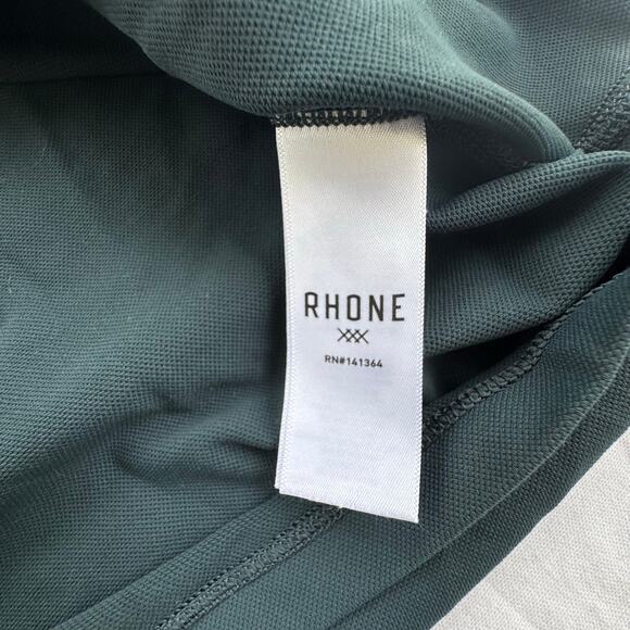 Rhône Men’s Session‎ Quarter 1/4 Zip Pullover In Wild Forest Shirt green Medium - Picture 7 of 8